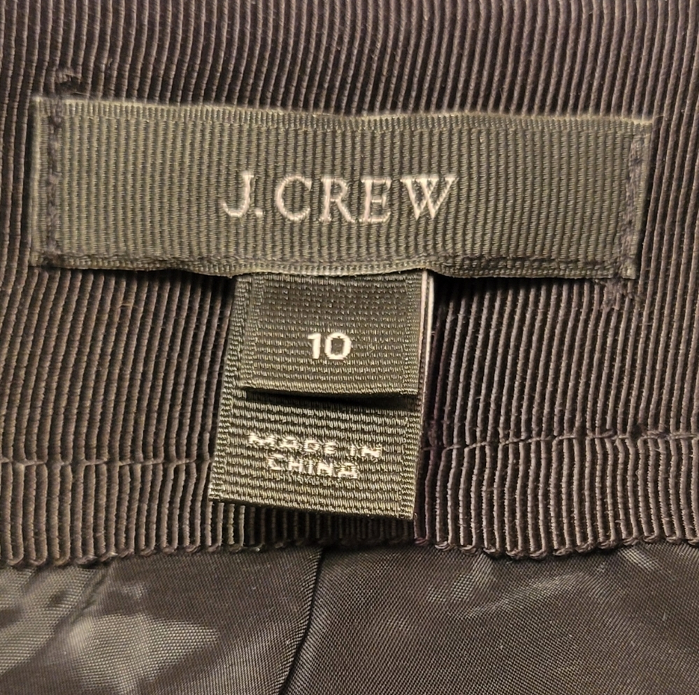 J. Crew Tweed skirt Black and White with sparkle Size 10 16" Waist 24" Length - Picture 5 of 11